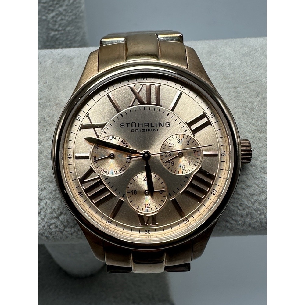 Stuhrling Rose Gold Original Ladies Watch New Battery 38MM‎ 7" S77